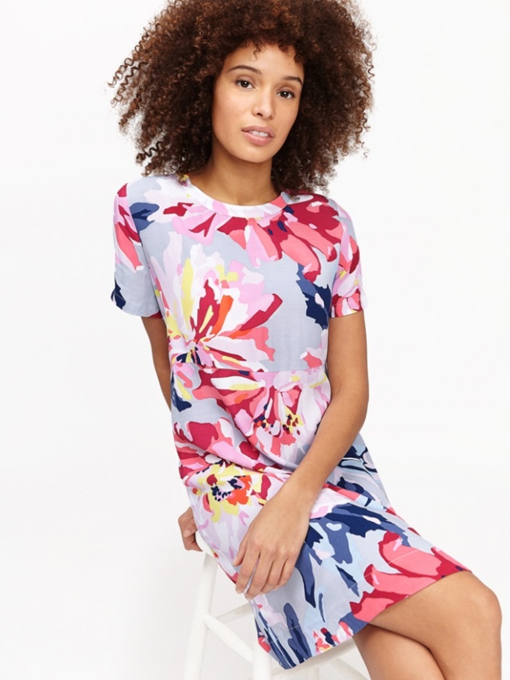 Joules Multicolor Floral Krista Printed Woven Dress
